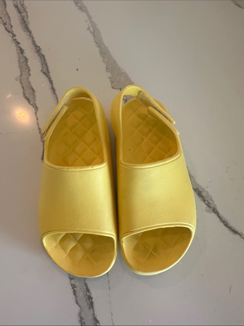 Cat & Jack Yellow Kids Slide Sandals with Back Strap
